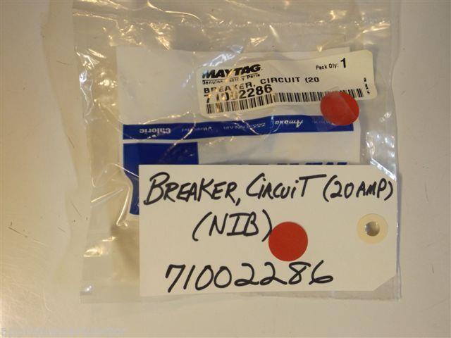 Maytag Jenn Air Stove 71002286 Breaker, Circuit (20 Amp) NEW IN BOX Maytag Jenn Air Stove 71002286 Breaker, Circuit (20 Amp) NEW IN BOX